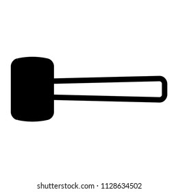 Glyph beautiful hammer vector icon