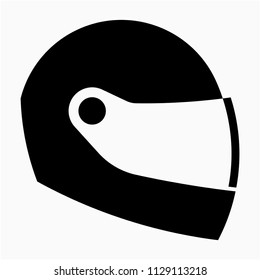 Glyph beautiful helmet vector icon