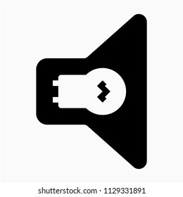 Glyph beautiful lamp vector icon