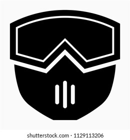 Glyph beautiful Modular Face Mask vector icon