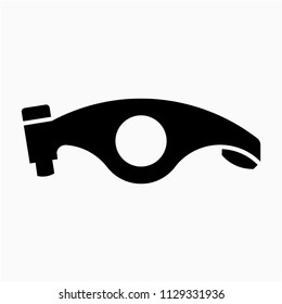 Glyph beautiful rocker arm vector icon