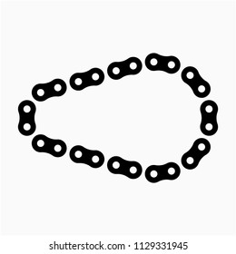 Glyph beautiful roller chain vector icon