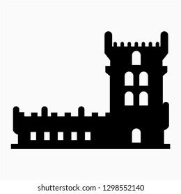 Glyph Belem tower vector icon