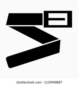 Glyph belt waist band girdle pixel perfect vector icon