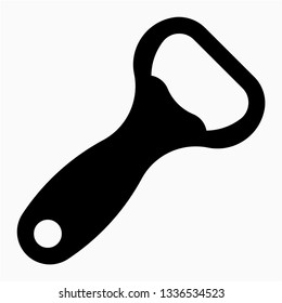 Glyph beverage opener vector icon