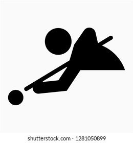 Glyph billiards people vector icon