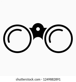 Glyph binoculars vector icon