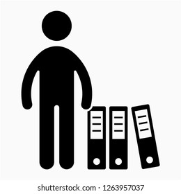 Glyph bookkeeper pixel perfect vector icon