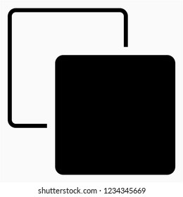 Glyph Bring to front vector icon