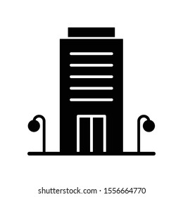 Glyph Building Vector Icon Design Template. Simple Icon Vector.