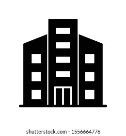 Glyph Building Vector Icon Design Template. Simple Icon Vector.