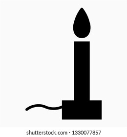 Glyph bunsen burner vector icon