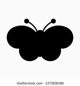 Glyph Butterfly vector icon