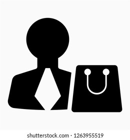 Glyph buyer pixel perfect vector icon