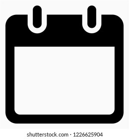Glyph calendar vector icon
