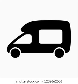 Glyph Campervan pixel perfect vector icon