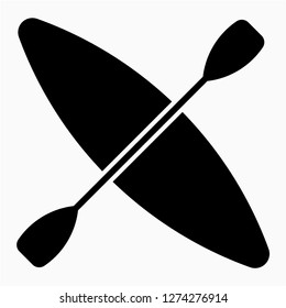 Glyph canoeing pixel perfect vector icon