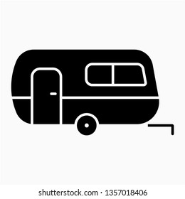 Glyph caravan vector icon