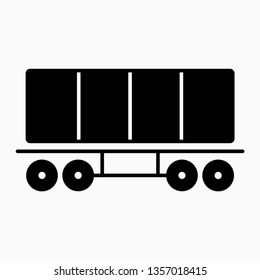 Glyph cargo vector icon