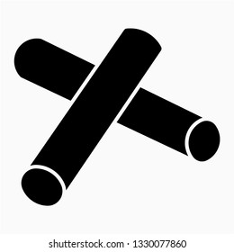 Glyph Chalk vector icon