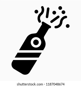 Glyph champagne pixel perfect vector icon