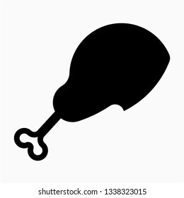 Glyph chicken vector icon
