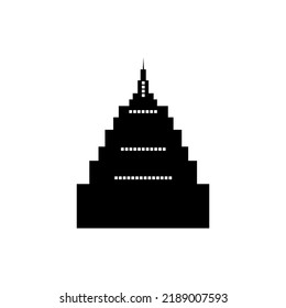 Glyph Chillon castle vector icon
