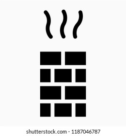 Glyph chimney pixel perfect vector icon