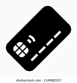 Glyph chip card pixel perfect vector icon