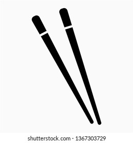 Glyph chopsticks vector icon