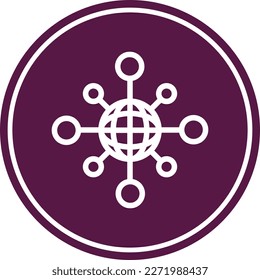 Glyph Circle Vector Icon For Your Project
