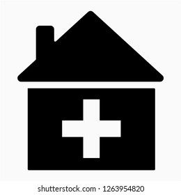 Glyph clinic pixel perfect vector icon