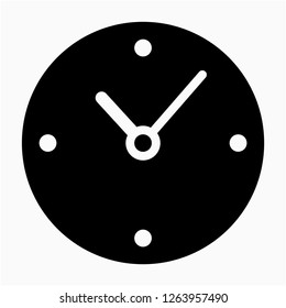 Glyph clock pixel perfect vector icon