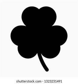 Glyph clover vector icon