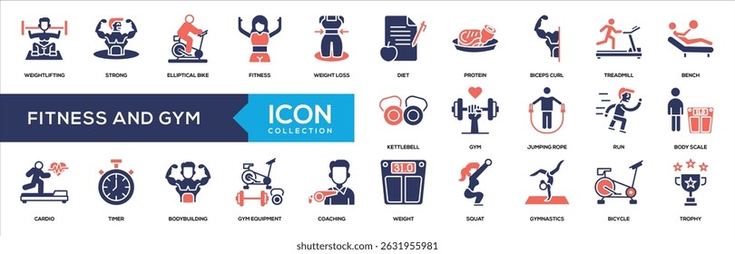 Glyph Color - Fitness and Gym Icon Collection
