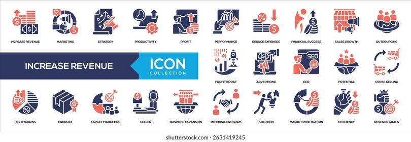 Glyph Color - Increase Revenue Icon Collection