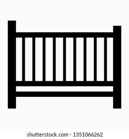 Glyph crib vector icon