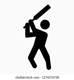Glyph cricket pixel perfect vector icon