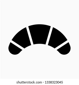 Glyph croissant vector icon