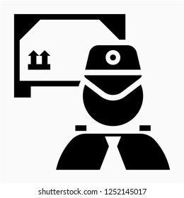 Glyph Customs inspections pixel perfect vector icon