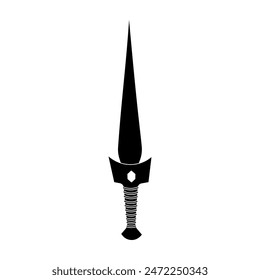Glyph dagger isolated on white background