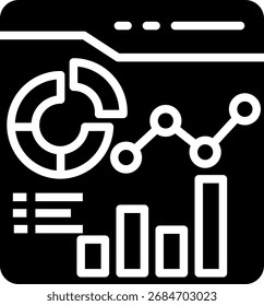 Glyph Dashboard Icon Vector Illustration