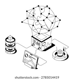 Glyph data model with network nodes and analysis tools.
