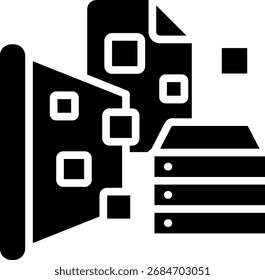 Glyph Data Visualization Icon Vector Illustration