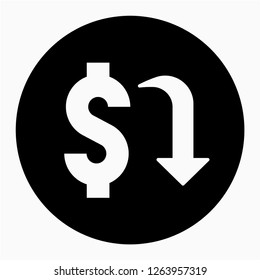 Glyph depreciation pixel perfect vector icon