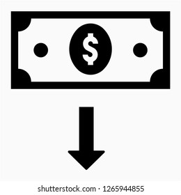 Glyph depreciation pixel perfect vector icon