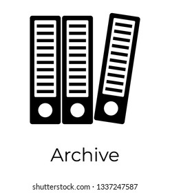 Glyph design of archive icon.