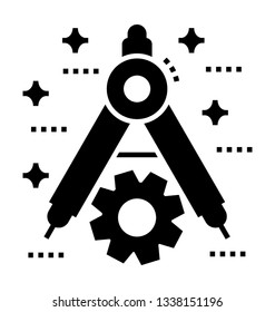 Glyph design of geometrical settings 
