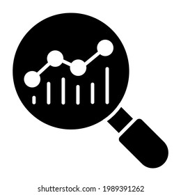 A glyph design, icon of graph analysis