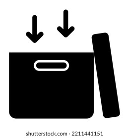 Icono de diseño de glifo de embalaje 